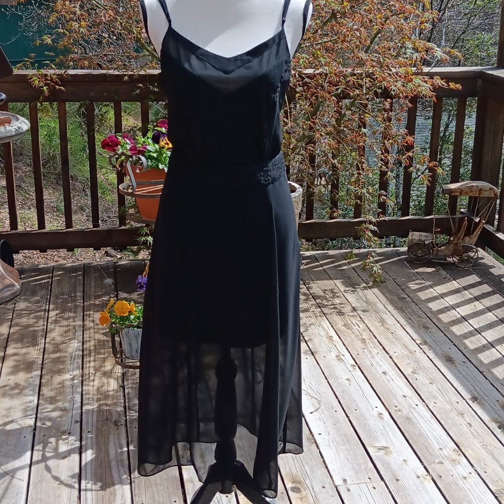 Ladakh Lace and Sheer Black Evening Dress Whimsigoth - Picture 12 of 16